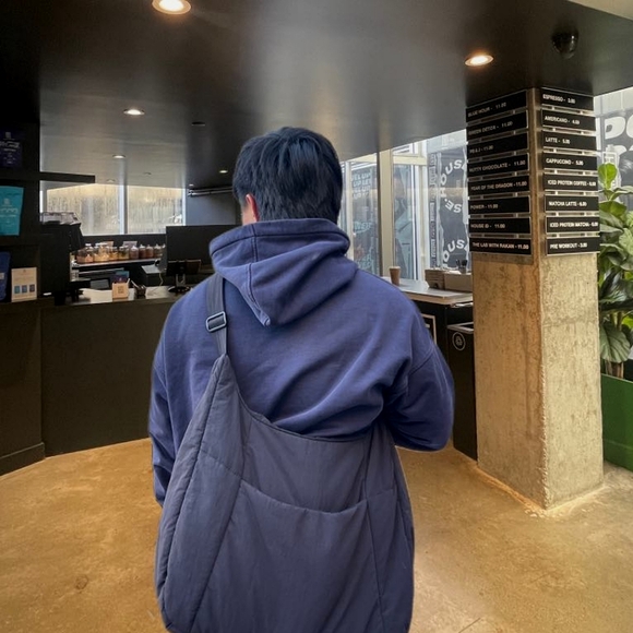 =GEN 'AYCC' All You Can Carry Nylon Black Puff Crossbody Bag - Picture 3 of 16